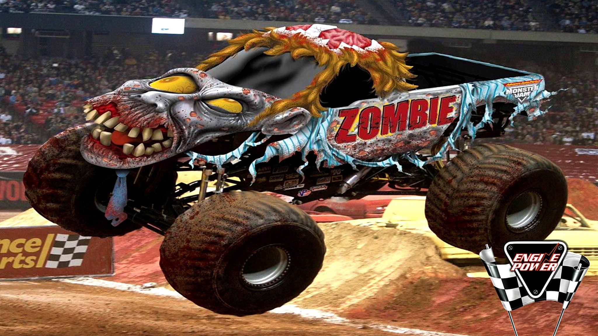 Η επέλαση των zombies στα monster truck είναι γένους θηλυκού! ENGINE