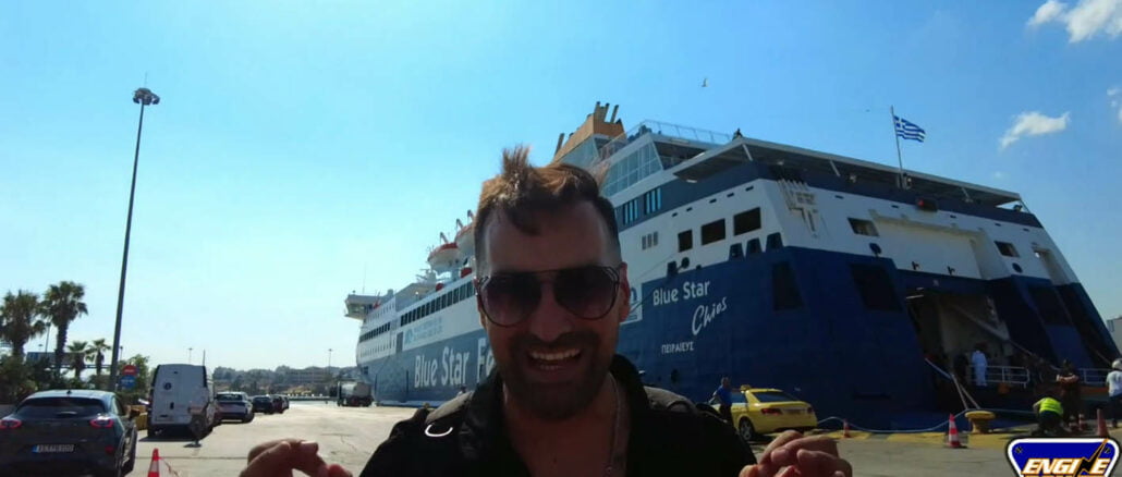 blue star ferries,engine power
