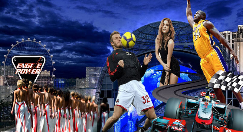 to-grand-prix-tou-las-vegas-etoimazei-kauto-party-f1- Brooks -Nader - Nicole- English-DavidBeckha- Shaquille- ONeal-engine-power