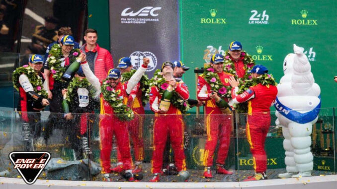 nikhtes-tou-24- Hours -of -Le Mans-oi-odigoi-ths-ferrari-engine-power