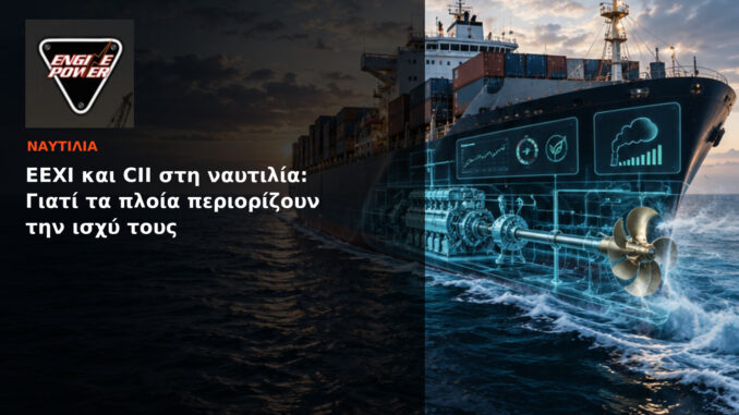 EEXI και CII στη ναυτιλία: Γιατί τα πλοία περιορίζουν την ισχύ τους | Engine Power