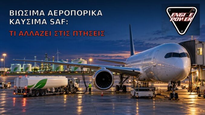 Βιώσιμα αεροπορικά καύσιμα SAF: Τι αλλάζει στις πτήσεις