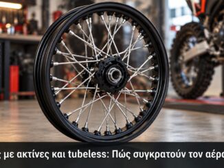 Ζάντα μοτοσυκλέτας με ακτίνες και στεγανοποιημένες συνδέσεις για tubeless