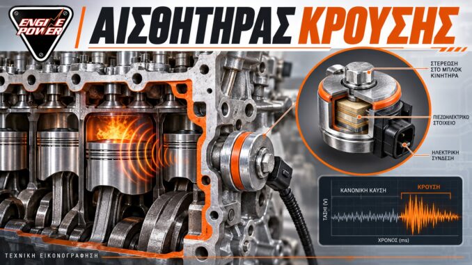 Αισθητήρας κρούσης τοποθετημένος στον κινητήρα