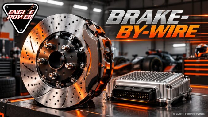 Brake-by-wire: εννοιολογική απεικόνιση φρένου και ηλεκτρονικού ελέγχου