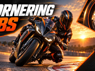 Cornering ABS — εικαστική απεικόνιση μοτοσυκλέτας υπό κλίση, Engine Power
