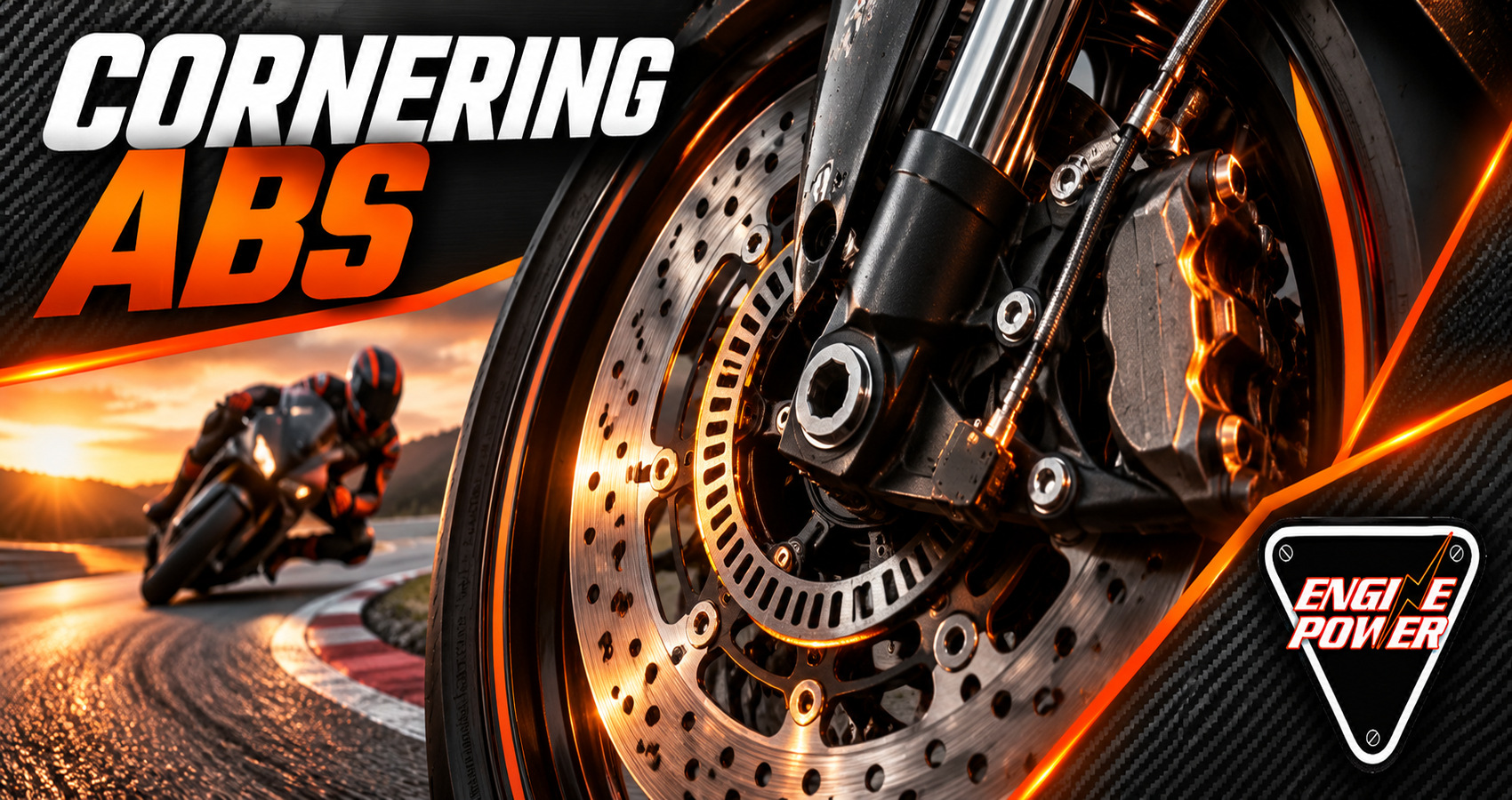 Cornering ABS — εικαστική απεικόνιση εμπρός φρένου και αισθητήρα τροχού, Engine Power
