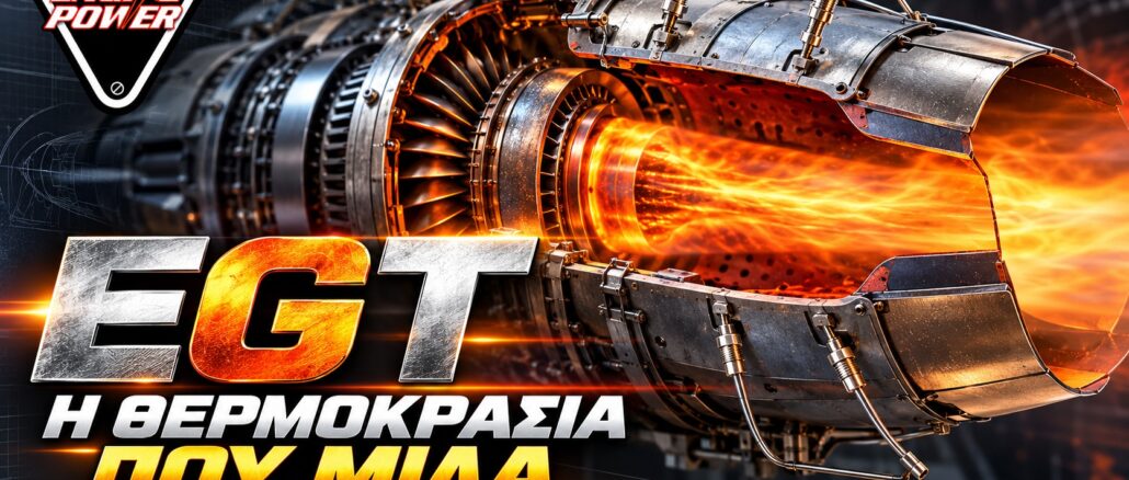 EGT αεροσκάφους: Τι αποκαλύπτει η θερμοκρασία καυσαερίων — εξώφυλλο EGT αεροσκάφους: Ενδεικτική τεχνική εικονογράφηση αισθητήρων σε στροβιλοκινητήρα.