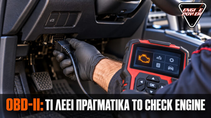 Διαγνωστικός έλεγχος OBD-II σε αυτοκίνητο με αναμμένη ένδειξη check engine – Engine Power