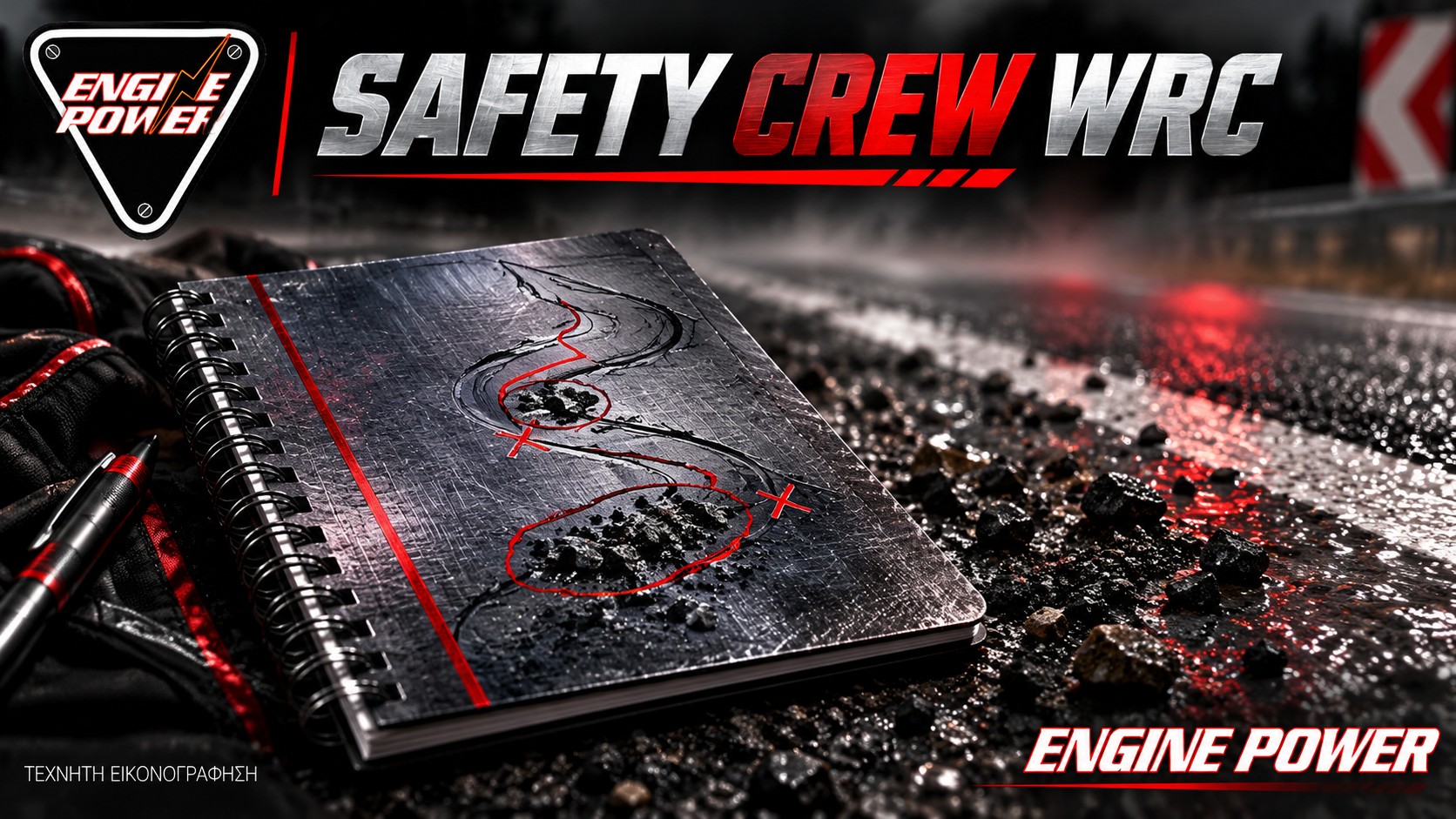 Safety crew: οι αλλαγές στην επιφάνεια του δρόμου επηρεάζουν τις πληροφορίες του πληρώματος. — τεχνητή εικονογράφηση.