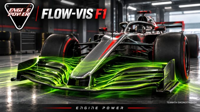 Flow-vis στη F1 σε ενδεικτικό μονοθέσιο, τεχνητή εικονογράφηση