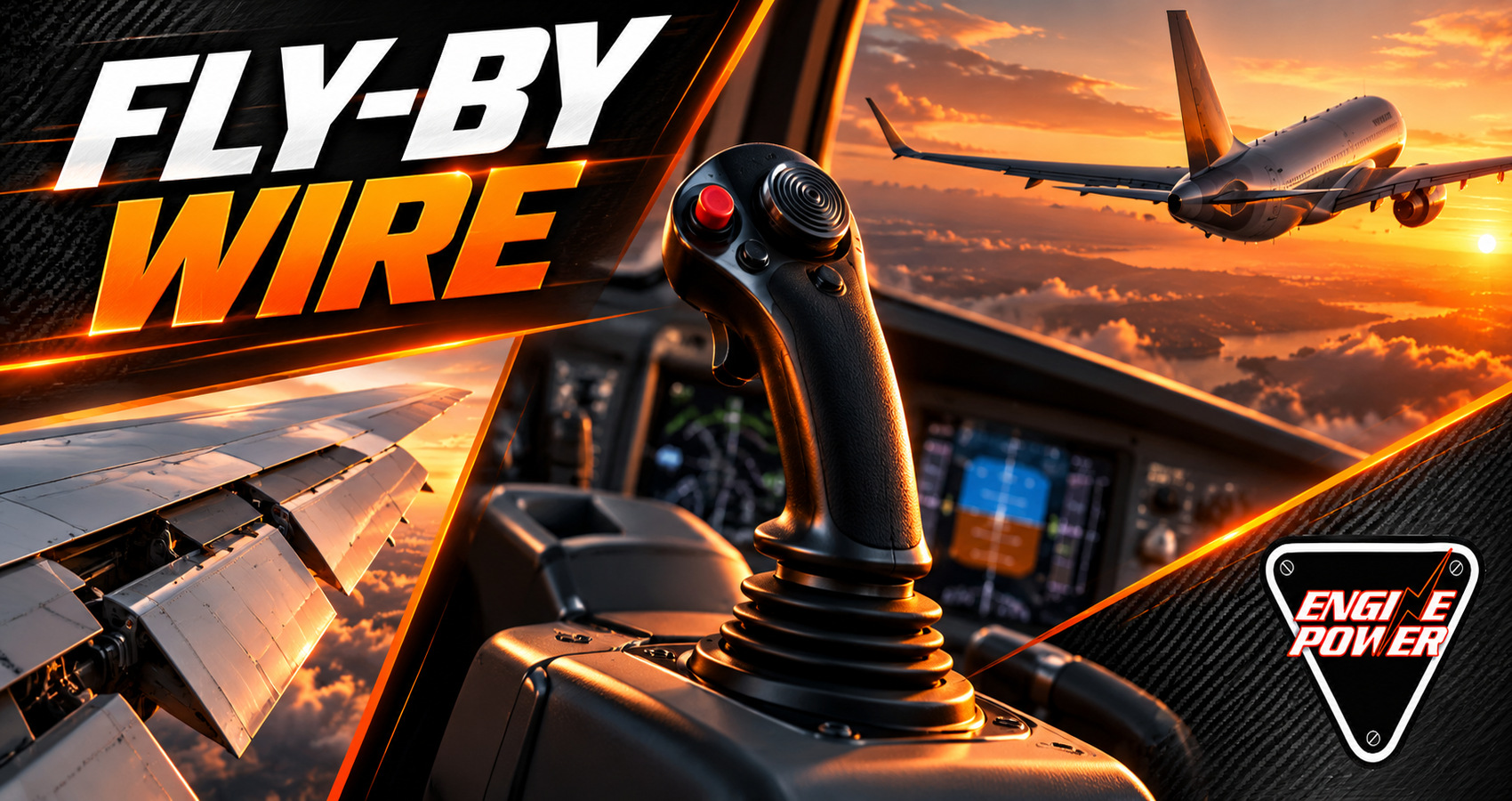 Fly-by-wire — εικαστική απεικόνιση sidestick και επιφανειών ελέγχου, Engine Power