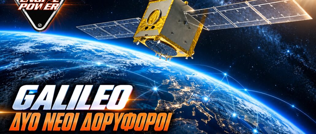 Galileo δεύτερης γενιάς: Δύο νέοι δορυφόροι από την Airbus Galileo δεύτερης γενιάς — σύνθεση με δορυφόρο Airbus πάνω από τη Γη
