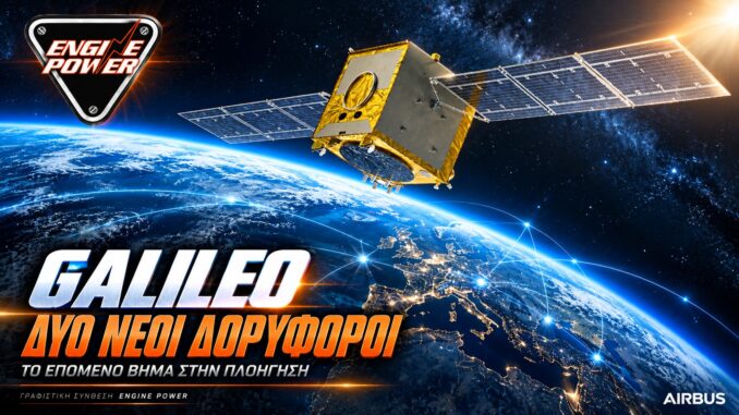 Galileo δεύτερης γενιάς — σύνθεση με δορυφόρο Airbus πάνω από τη Γη