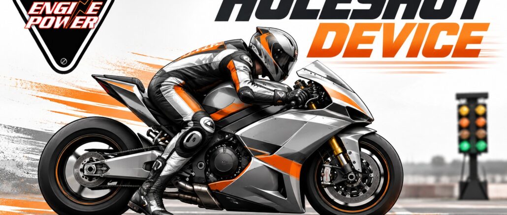Holeshot device: χαμηλωμένη μοτοσυκλέτα MotoGP στην εκκίνηση