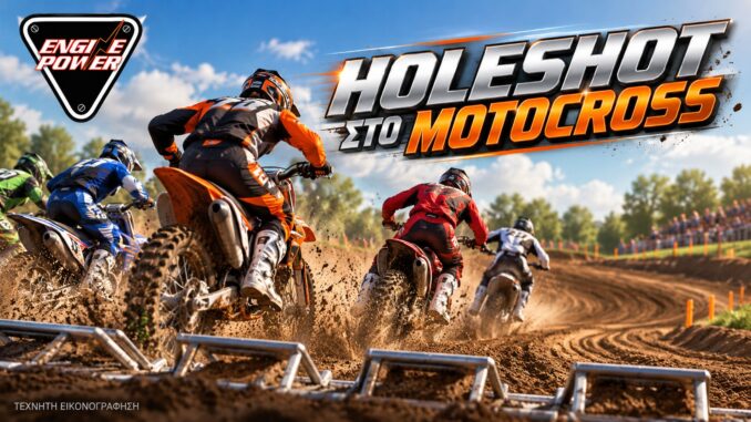 Holeshot στο motocross: αναβάτες στην πρώτη στροφή