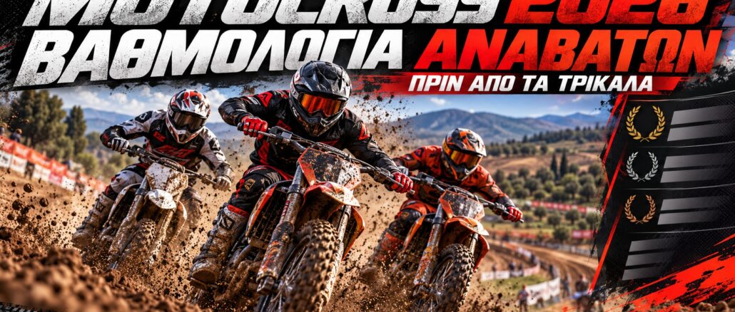 Motocross 2026 βαθμολογία αναβατών πριν από τα Τρίκαλα – εικαστική σύνθεση