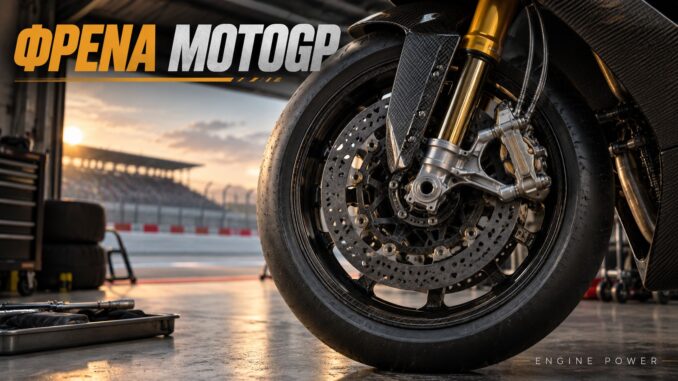 Φρένα MotoGP: εικονογράφηση εμπρός τροχού αγωνιστικής μοτοσυκλέτας