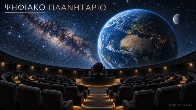 Ευγενίδειο Πλανητάριο: συμβολική εικονογράφηση προβολής ουρανού σε θόλο