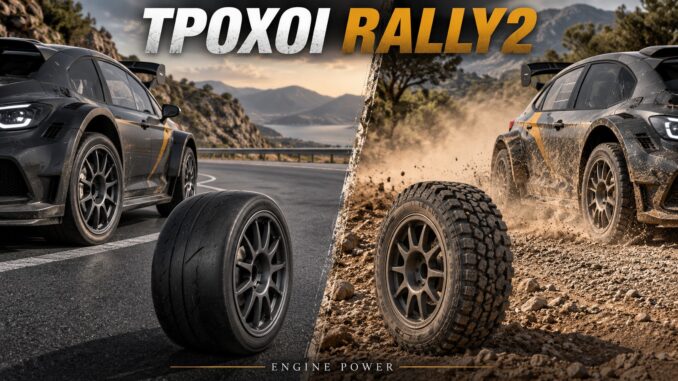 Τροχοί Rally2 σε ενδεικτική σύγκριση ασφάλτου και χώματος