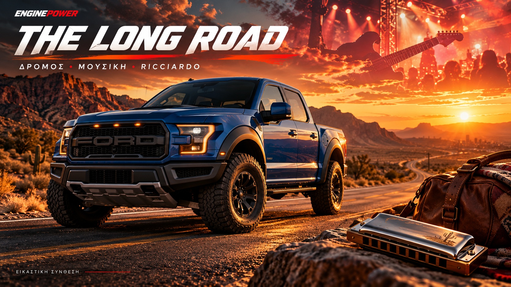 Ford Raptor, δρόμος και φυσαρμόνικα: εικαστική σύνθεση για το The Long Road του Daniel Ricciardo