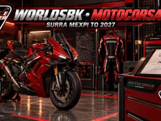 WORLSDSBK-Motocorsa-Surra και Motocorsa έως το 2027 — συμβολική τεχνητή εικονογράφηση
