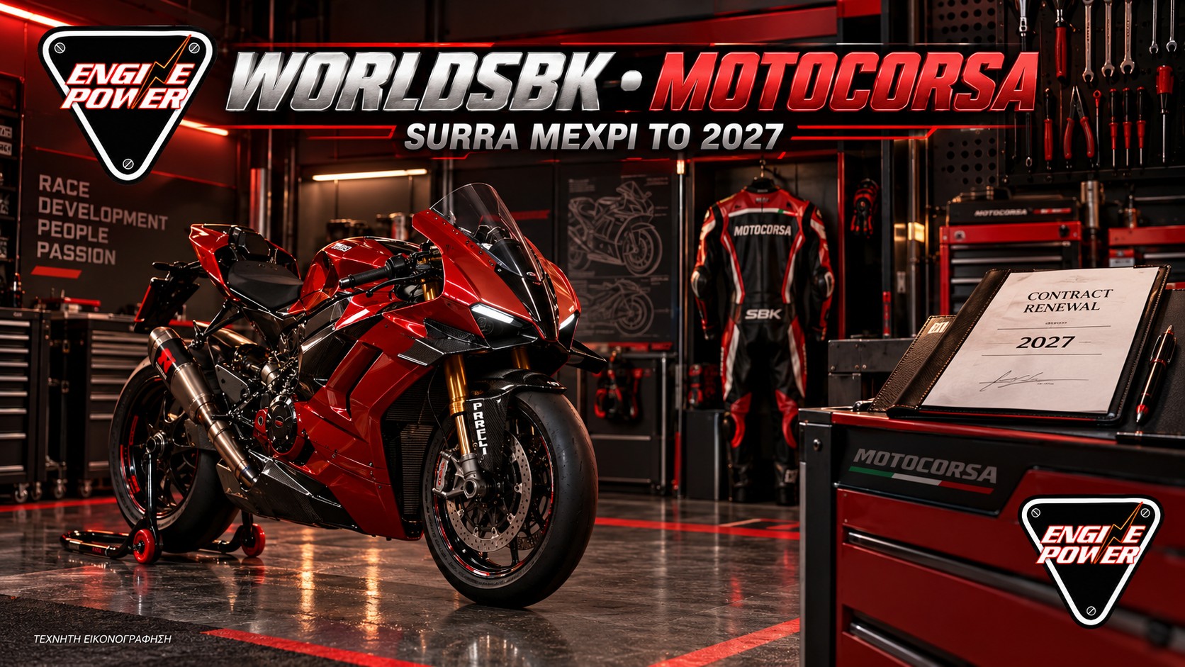 Surra και Motocorsa έως το 2027 — συμβολική τεχνητή εικονογράφηση