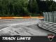 Track limits: λευκή γραμμή και kerbs σε στροφή πίστας με λογότυπο Engine Power